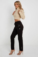 New Style Women Lady Cherry Berry Full Length Cotton Trouser Casual Stretch Pant