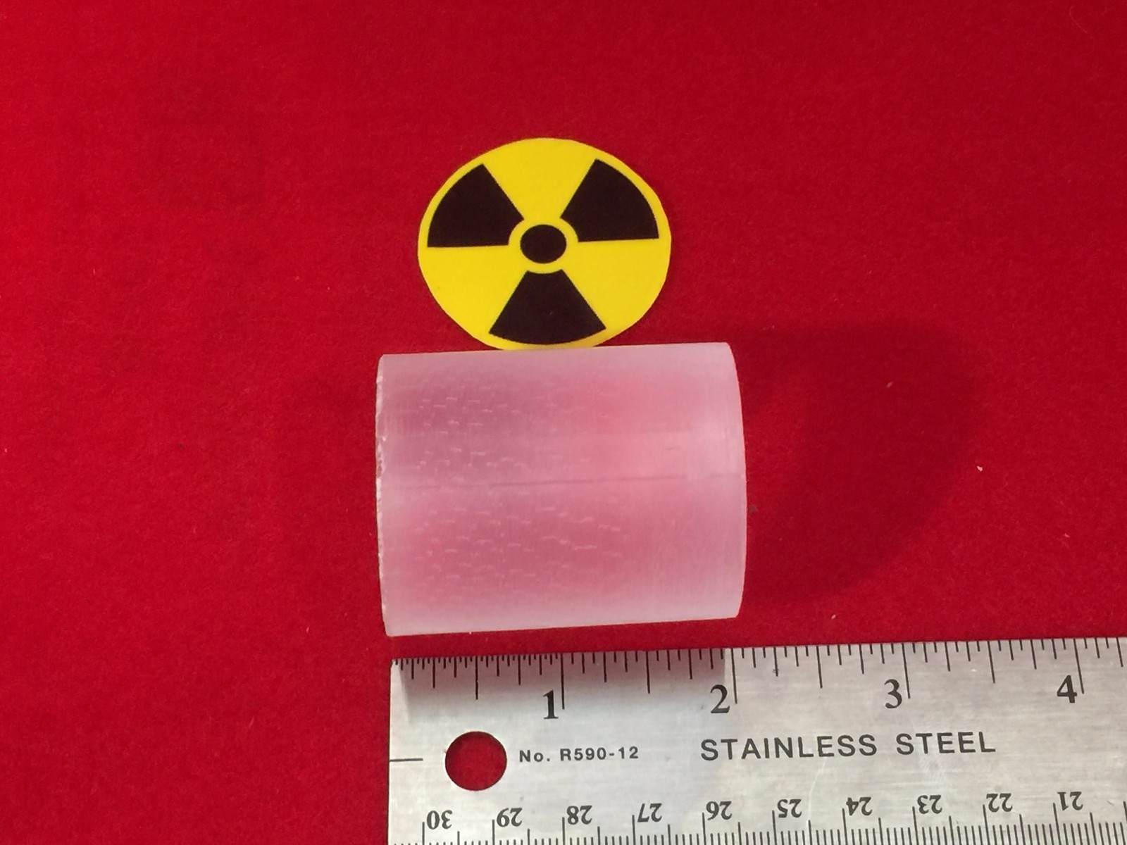 Bicron BC408 Plastic Scintillator 19/16" diameter by 2" length (40 X