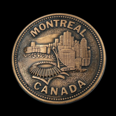Montreal MTL City Lucky Penny Olympic Stadium Belt Buckle Boucle De Ceinture
