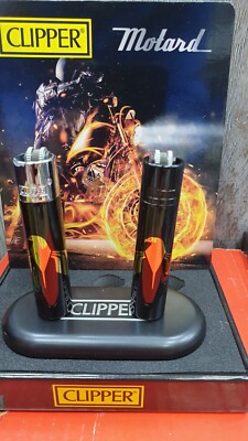 NEU CLIPPER METALL ADLER SILBER & SCHWARZ TOP ZIGARETTENFEUERZEUG VOLLE GRÖSSE LIMITIERTES DESIGN