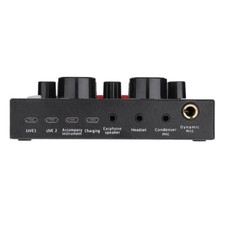 1pcs Webcast Sound Card Live Show Soundcard With Audio Interface USB Headset new