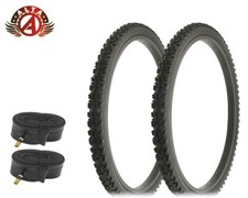 2 ALTA PERFORMANCE Bicycle 24" x 2.00" Black Durable TIRE MOUNTAIN Rough W/Tubes