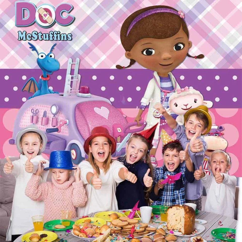 Doc McStuffins Party Supplies Birthday Decoration Backdrop Banner Vinyl 7x5ft - Image 3 of 4