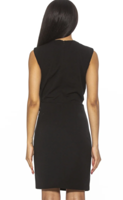 Alexia Admor Layla Sleeveless Fitted Pencil Black Dress Small NWT