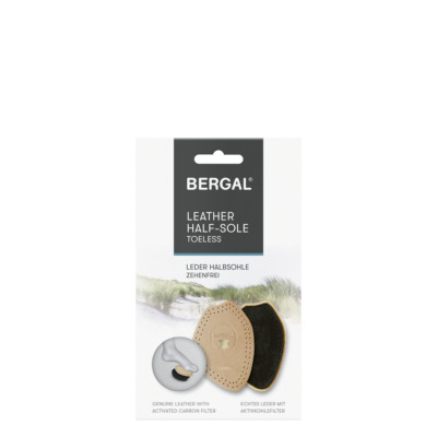 Bergal Leder Halbsohle Zehenfrei echtes Leder mit Aktivkohle Gr. 35 - 42 - 2017