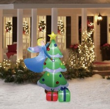Holiday Time Christmas Flying Angel Decorating Tree Inflatable 6.5 Ft NEW NIB