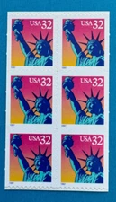 US Stamps Scott 3122 32c 1997 Statue of Liberty bklt pane of 6 Mint and fresh