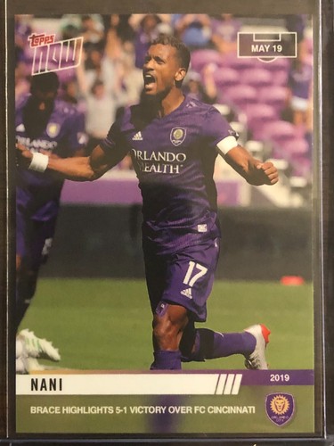 Image via eBay listing Nani - MLS TOPPS NOW® Card 44 - Print Run: 46