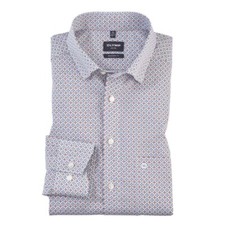 Olympus Luxor modern fit men's business shirt patterned 128064 00