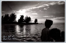 Postcard RPPC, Sunset At Redfish Pass, Waterfront, Florida Unposted