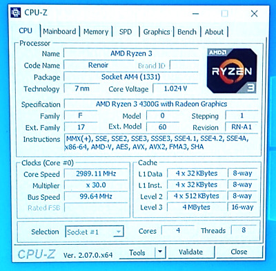 100-000000144 - AMD Ryzen 3 4300g 3.8 GHz AM4 Socket 4C/8T 100-000000144 - AMD Ryzen 3 4300g 3.8 GHz AM4 Socket 4C/8T