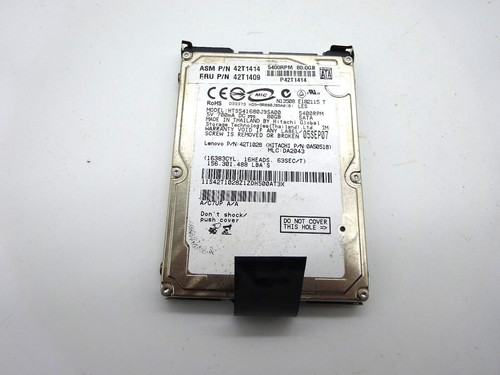 80GB SATA NOTEBOOK FESTPLATTE HITACHI HTS541680J9SA00 2,5'' #NFP425
