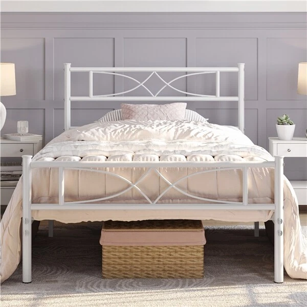 Каркас двуспальной/полуторной кровати платформа с изогнутым дизайном изголовье домашняя мебель - Изображение 2 из 4