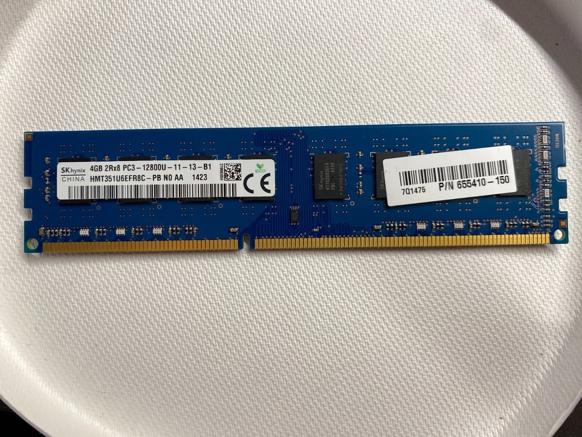 SKhynix 4GB 2Rx8 PC3-12800u-11-13-B1 memory module