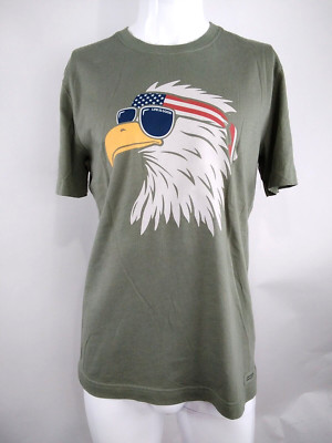 T-shirt Homme Life Is Good - Patriotique Eagle Bleu - Taille L - Manches Courtes - Neuf Avec étiquette