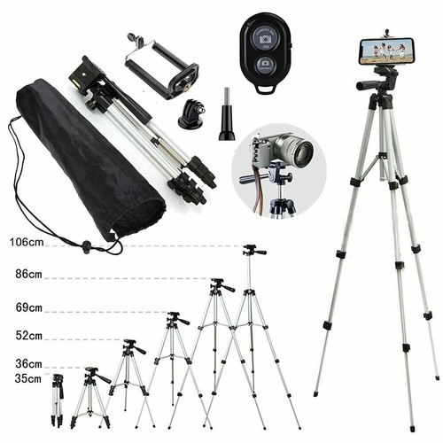Universal Tripod Stand Telescopic Camera Phone Holder For iPhone Samsung Sony UK - Picture 4 of 18
