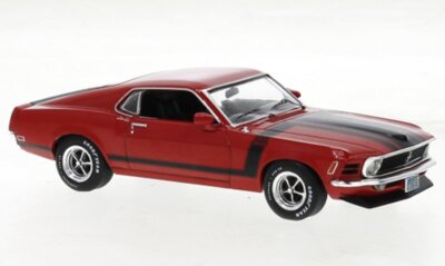 FORD Mustang Boss 302 - 1970 - red / black - IXO 1:43