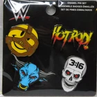 WWE Funko Enamel Pin Set of 4: The Rock Stone Cold Hot Rod Piper Foley Mankind