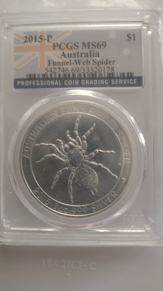 2015 P Australia $1 Funnel Web Spider Bullion Coin Certified NGC