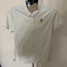 Nike DH2320 Dri-Fit Women  s Logo Light Green Pattern Golf Polo Shirt Size M