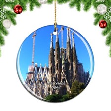 Spain Basilica of The Sagrada Familia Ba Christmas ornament city travel souvenir