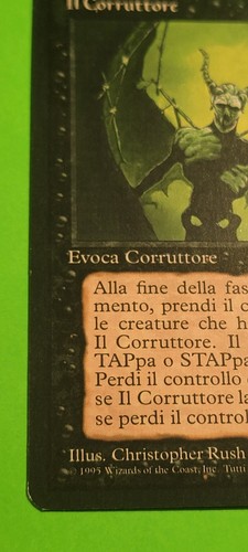 Italian The Wretched Legends Mtg Magic The Gathering 1996 IL Corruttore - Picture 6 of 16