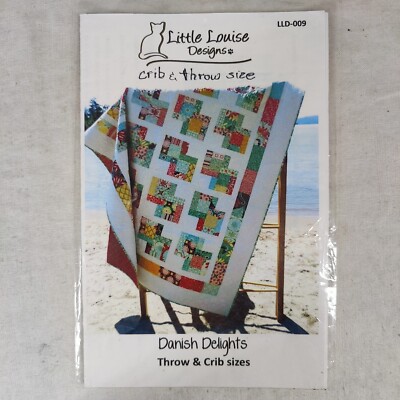 Danish Delights Colorful Fancy Throw & Crib Sizes Quilt Template Danish Delights