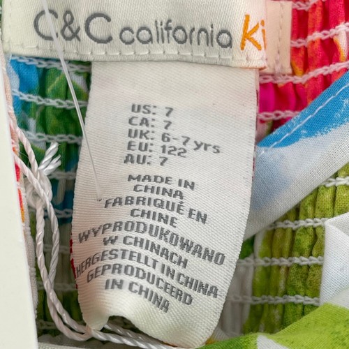 New C&C California Kids Sundress Colorful Pineapple Print Casual Summer Size 7 - Picture 5 of 7