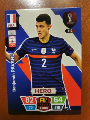 Panini Adrenalyn XL WM 2022 Qatar Card Nr 112 - Benjamin Pavard  Hero Frankreich