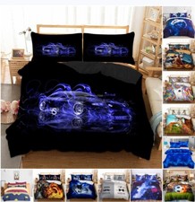 Duvet Quilt Cover Bedding Set Single Double King Size UK Pillow Cases 3D Printed