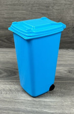 Garbage Can Miniature 6 Recycle Trash Bin Mini Desktop Pen Pencil Holder Blue