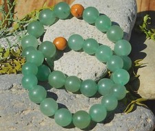 Natural Green Aventurine 10mm Gemstone Stretch Bracelet for Energy Healing Love