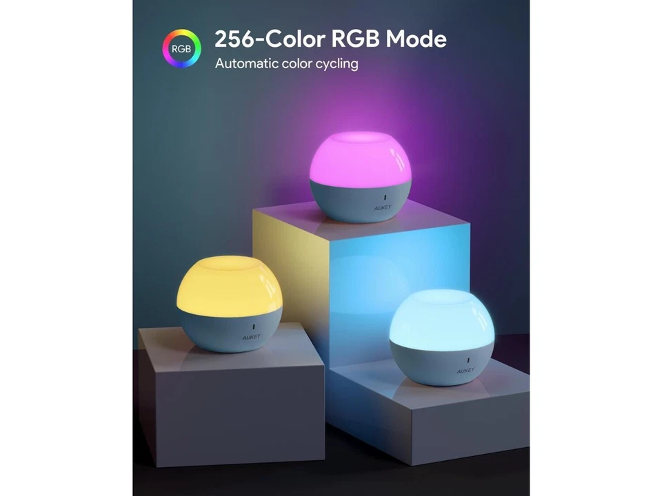 AUKEY LED nachtlicht kinder, magnetisch Baby Stilllicht Nachtlampe Touch Control - Bild 3 von 4