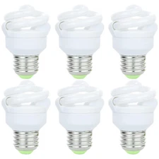 Sunlite Super Mini Spiral CFL Bulb 5 Watt Medium Base 27K Warm White - 6 Pack