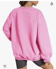 Pink Oversized Sweatshirt Women Size Small Pullover.  S 
