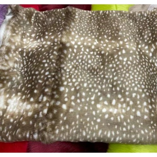 Faux Fur Sika Deer Dot Pattern Fabric Plush Fluffy Furry Craft Pad 45 50cm - Picture 13 of 17