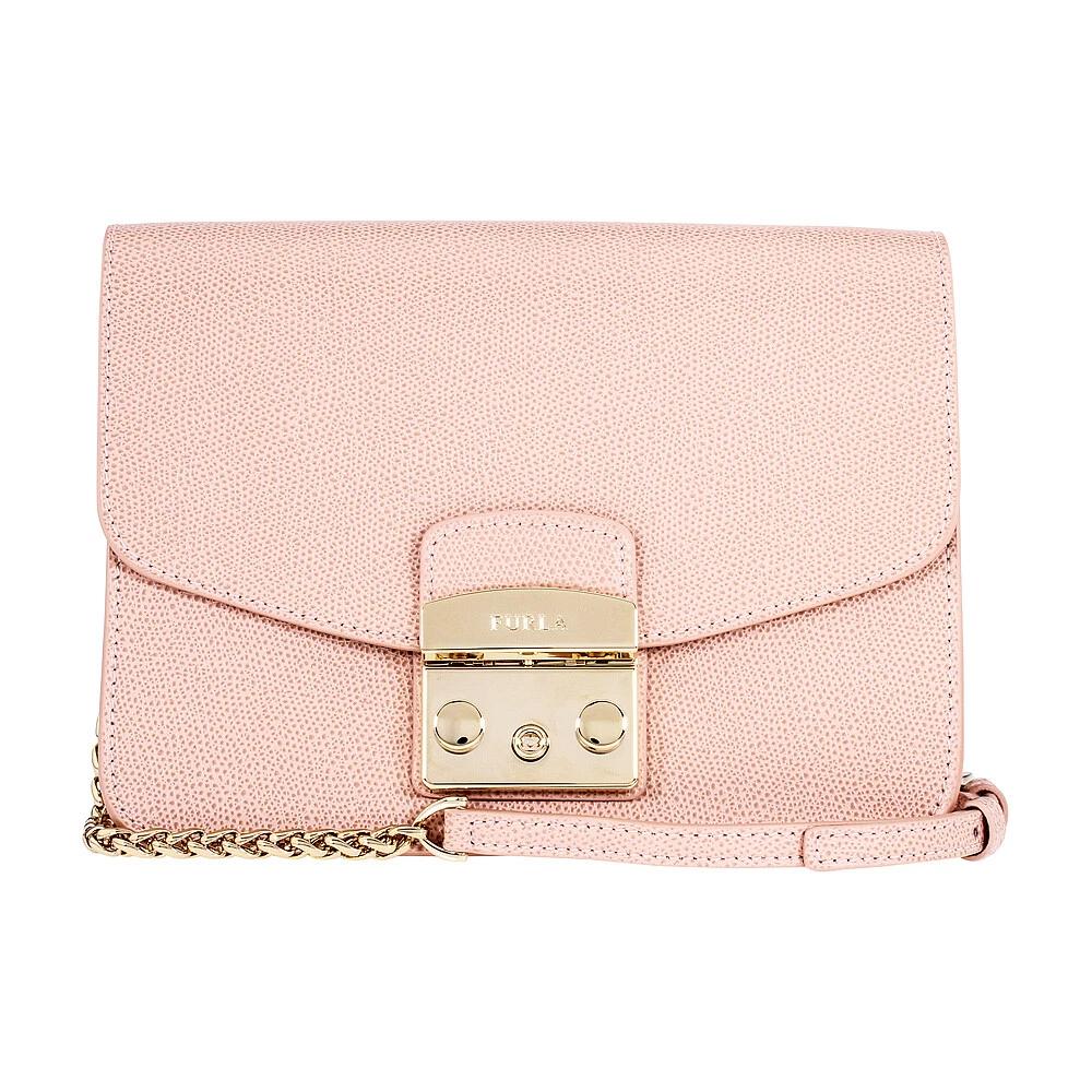 Furla Metropolis Ladies Small Pink Leather Shoulder Bag 941907