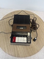 Cariole Portable Cassette Tape Recorder w/Mic Powers on/Untested w/tape