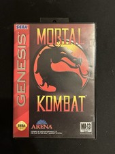 Mortal Kombat Sega Genesis Classic Fighting Game Cartridge & Box Tested Works