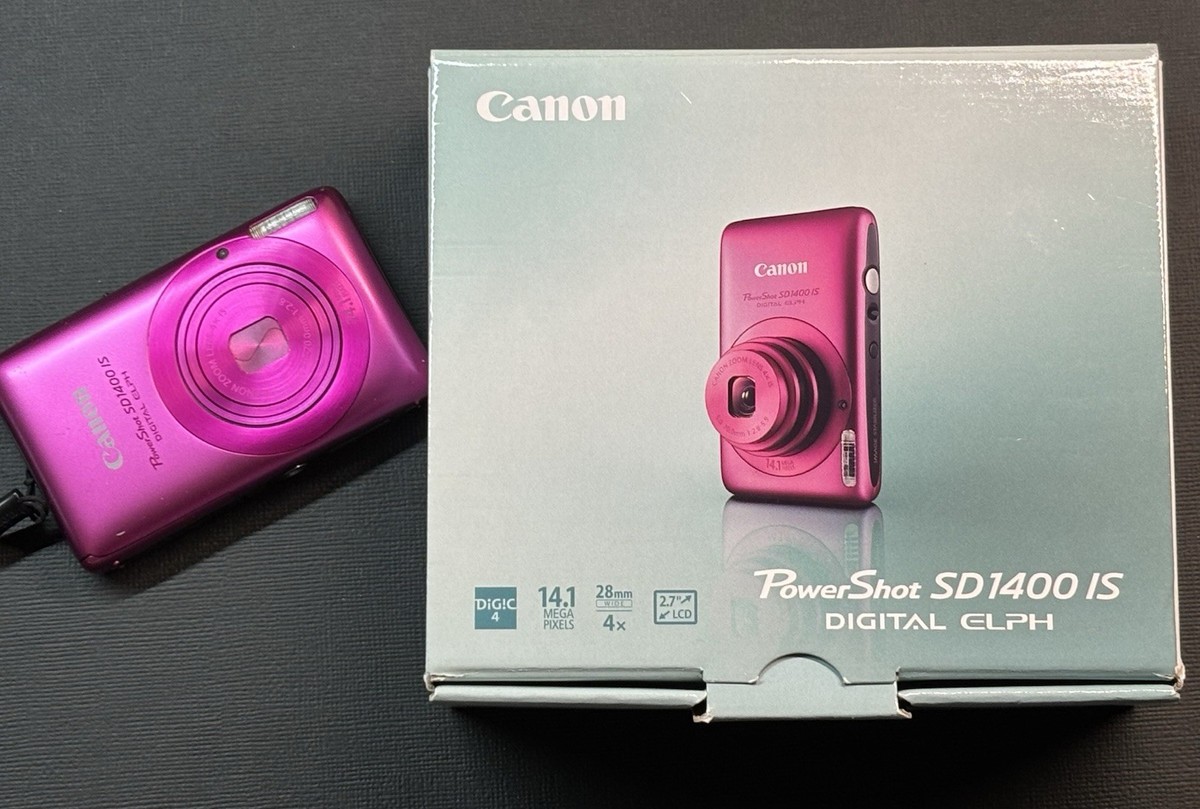 Canon Powershot SD1400 IS Pink 14.1MP Digital Camera | eBay