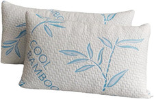 2 Pack King Size Pillows for Sleeping, Cooling Shredded Memory Foam Adjustable B