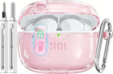 Case for JBL Vibe Beam 2 / Vibe Beam Earbuds Clear Pink Protective Cover