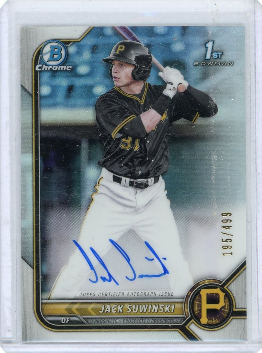 2022 BOWMAN CHROME #CPA-JS JACK SUWINSKI AUTOGRAPH "REFRACTOR" RC #195/499