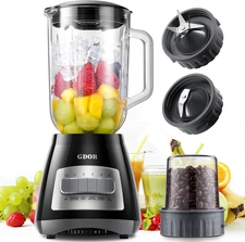Blenders for Smoothies, 52 Oz Glass Jar Smoothie Blender, Countertop Blender & G