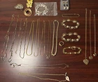 Vintage Gold Tone Jewelry Lot Necklace 25 pieces Costume Jewelry Estate Sale