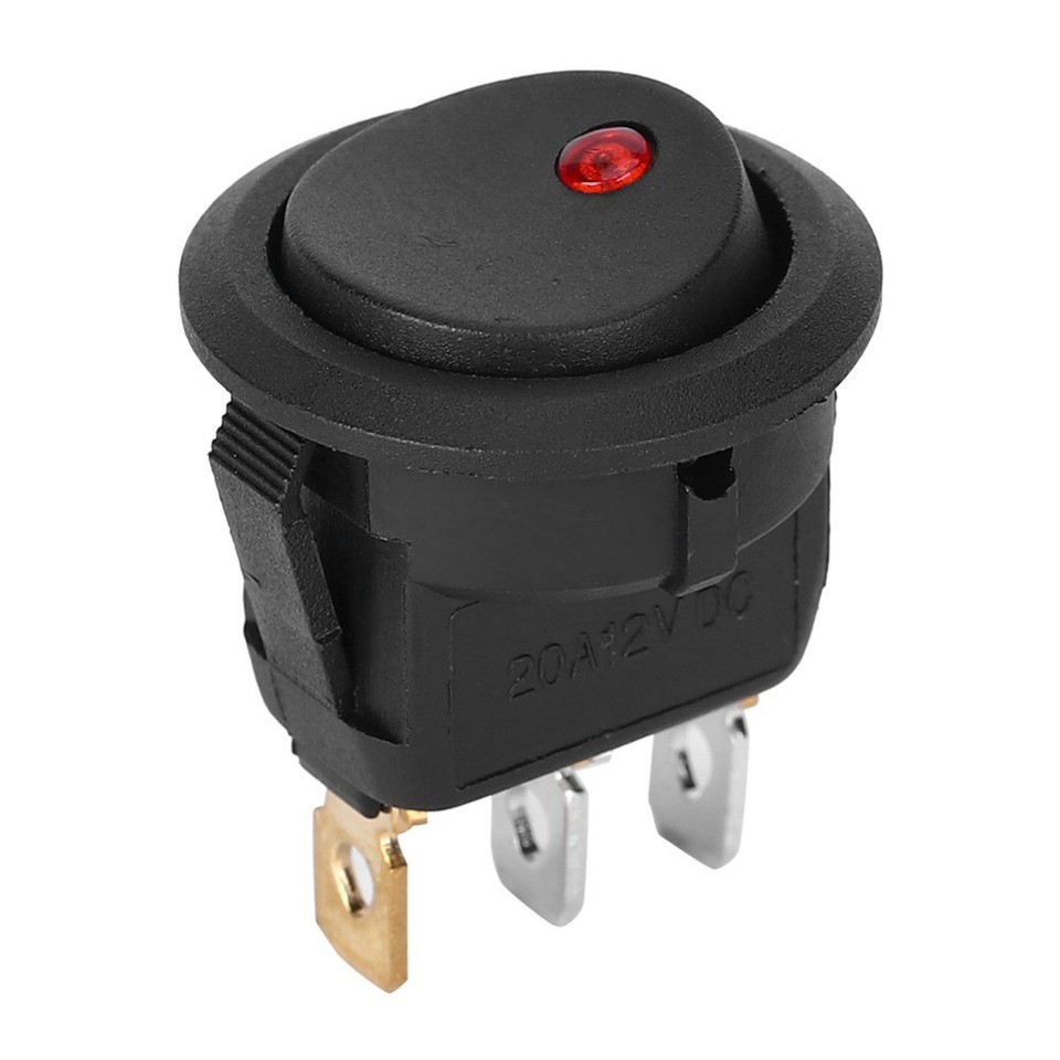 10PCS 12V SPST Switch 3-Pin Toggle Switch Control ON/OFF Rocker ON/OFF ...