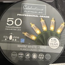 Celebrations Platinum LED 50 Warm White - Mini Indoor/Outdoor 
