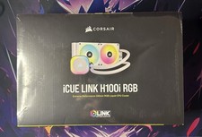 CORSAIR iCUE LINK H100i RGB Liquid CPU Cooler - QX120 RGB Fans - White
