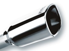 BORLA 20241 Exhaust Tip 2.25" Inlet - 3.5" x 3.28" Single Square Rolled-Edge...