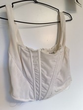 House Of CB White Crop Corset Top Size S